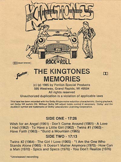 The Kingtones Memories 1985